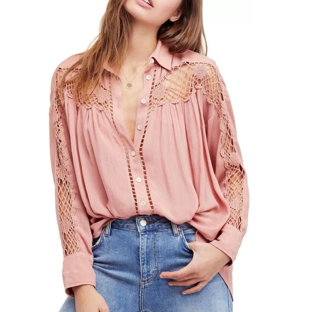 Free People Flowy Long Sleeve Top
